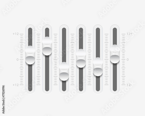 Vector Sound Mixer Console Panel