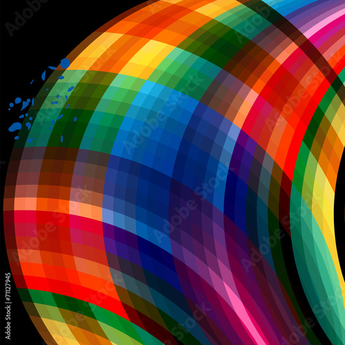 abstract colorful composition with circle