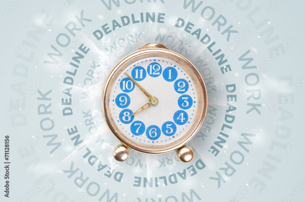 Clocks with work and deadline round writing Clocks with work and deadline round writing