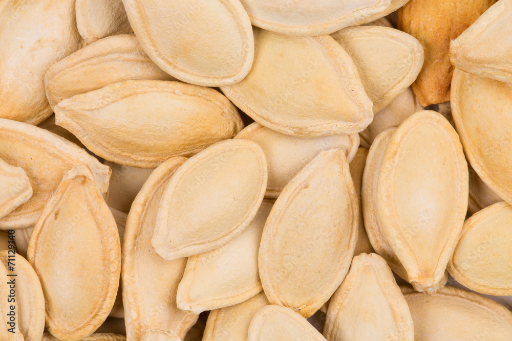Close up of pumpkin seeds. Close up of pumpkin seeds.