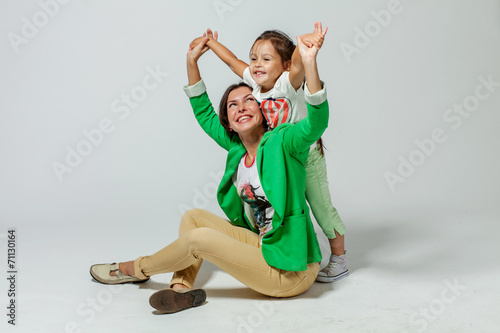 Daughter hugging her mother