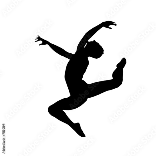 Jumping boy silhouette