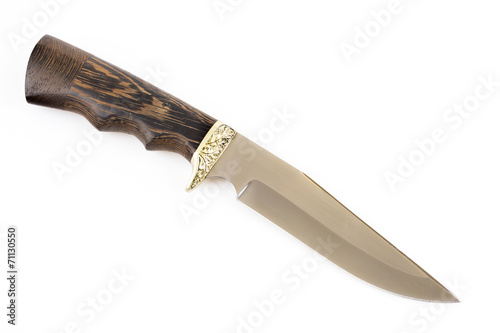 Hunting knife isolated
