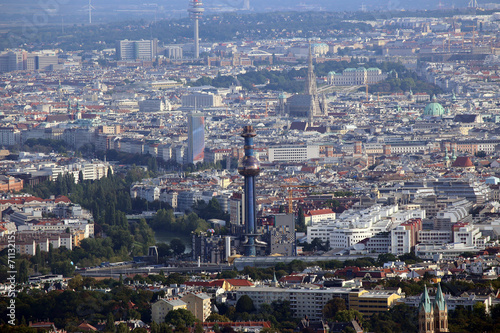 Aerial View of Vienna from Kahlenberg