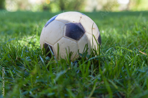 Football in grass