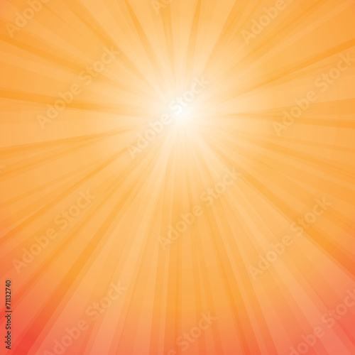 Orange Sun Rays Background Vector