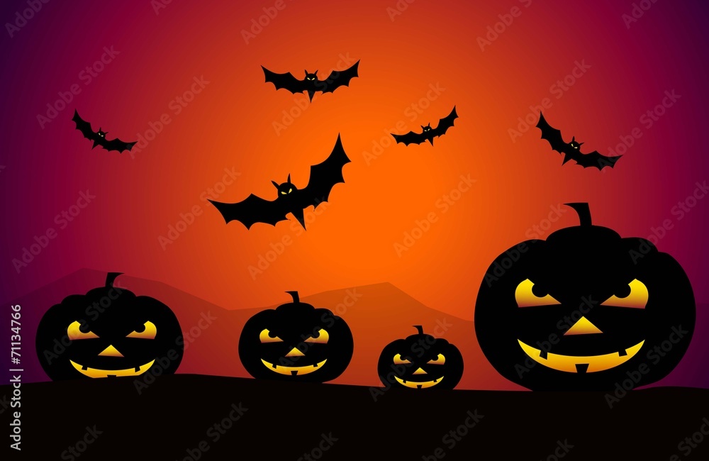 Horror Halloween Background-Vector