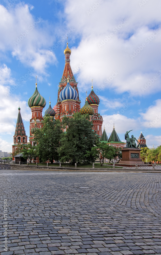 St.Basils Cathedral on the Red Square in Moscow