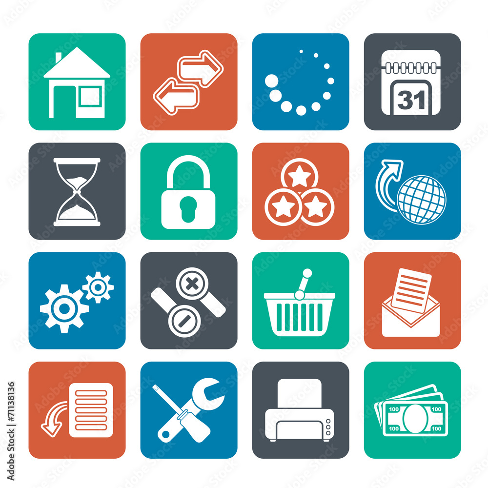 Silhouette Web Site and Internet icons Silhouette Web Site and Internet icons