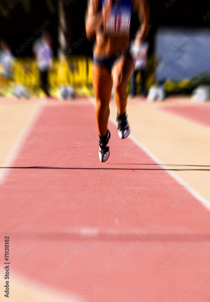 Fototapeta premium woman, foot race