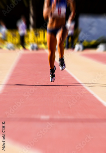 woman, foot race
