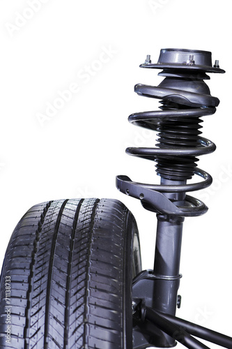 Closeup of shock absorber