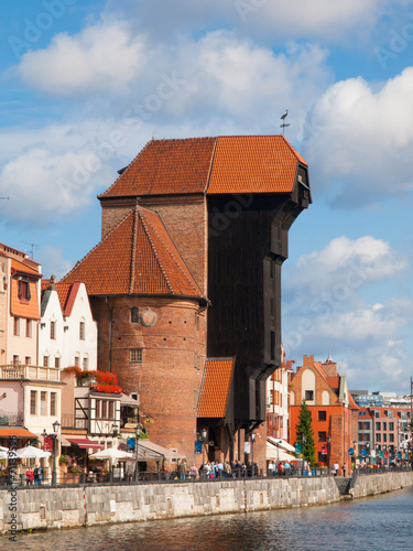 The medieval Crane in Gdansk marina