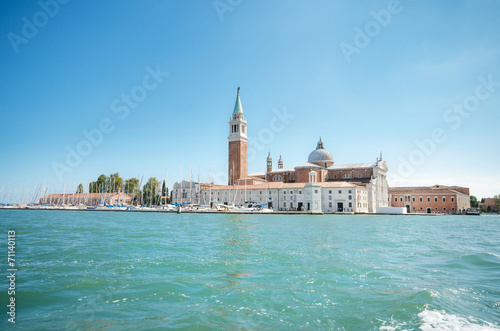Scenic view of the famous San Giorgio island in Venice, Italy.