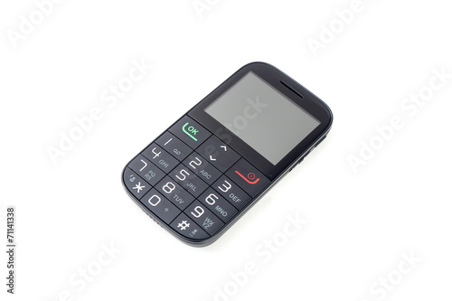 mobile phone with keypad on white background © justyle