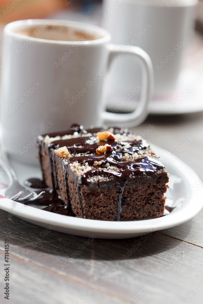 coffee with brownie coffee with brownie