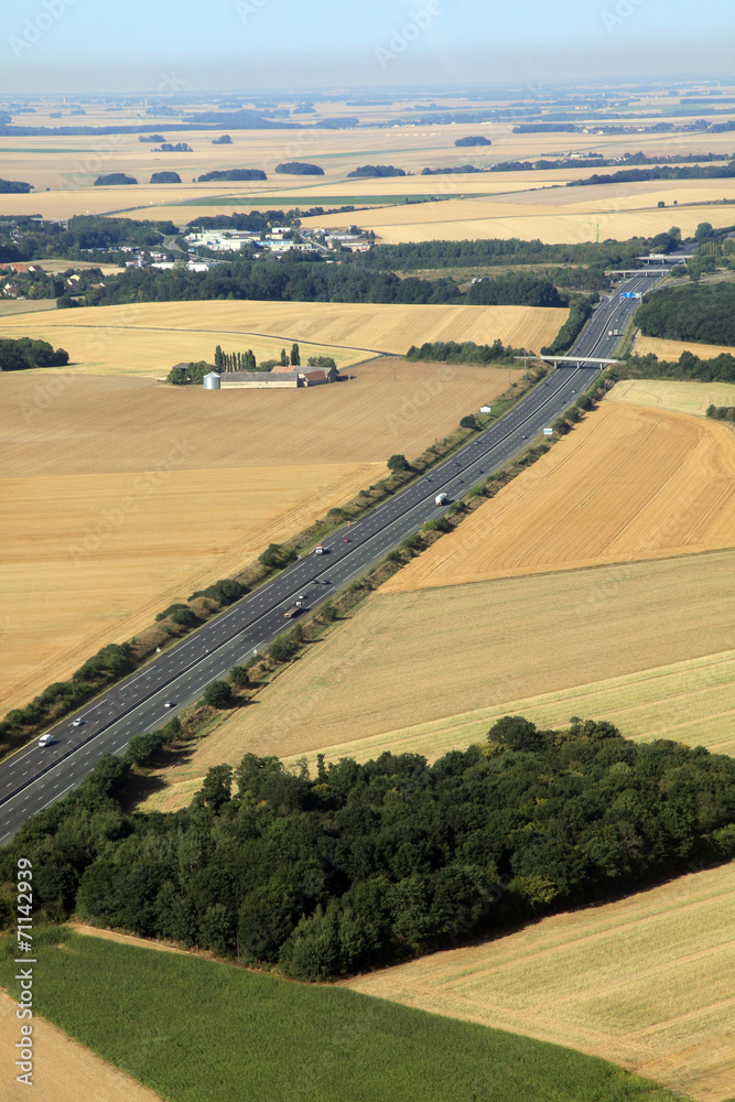 highway in french farmland