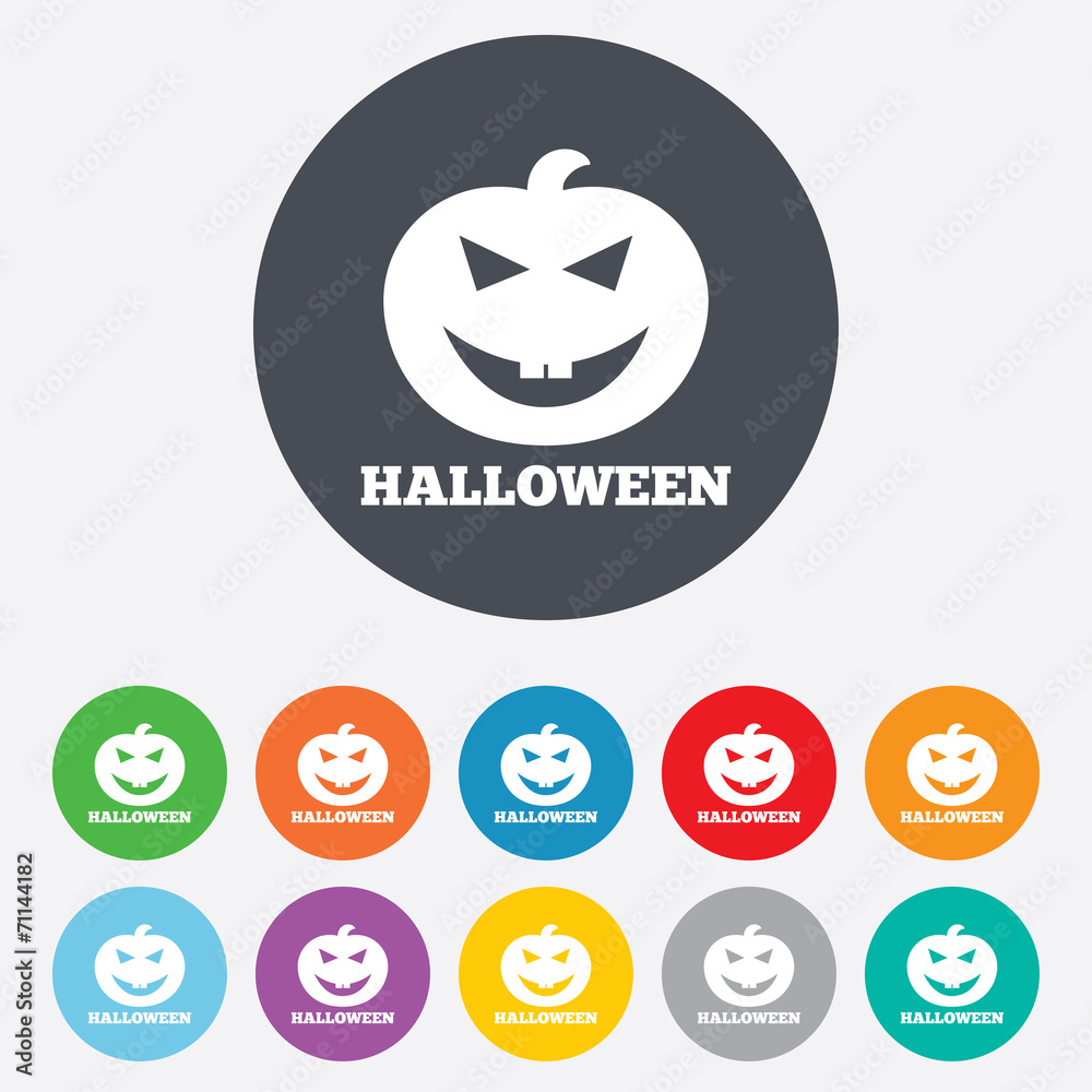 Halloween pumpkin sign icon. Halloween party. Halloween pumpkin sign icon. Halloween party.