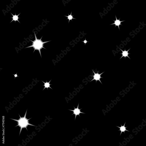 vector stars on black background