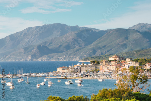 Panorama of Saint-Florent, Corsica, France photo