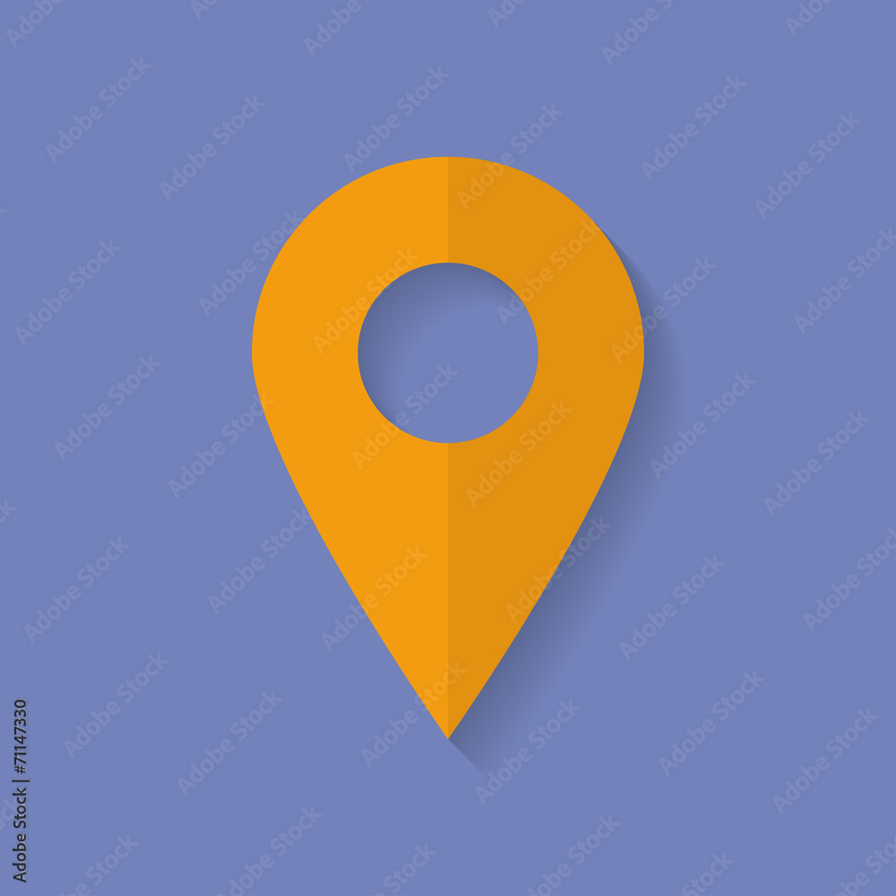 Icon of map pointer. Flat style Icon of map pointer. Flat style