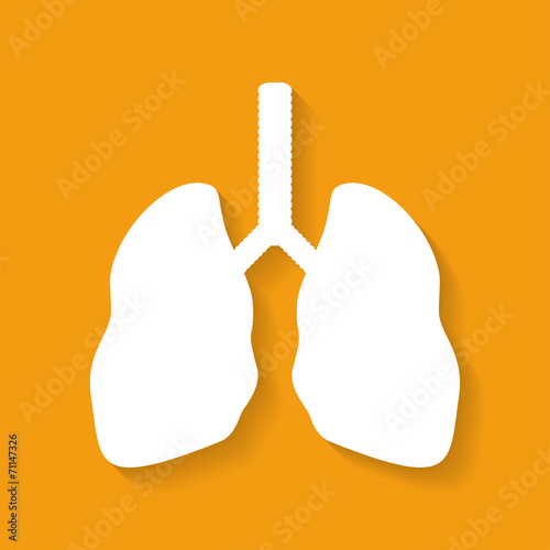 Icon of human lungs. Flat style