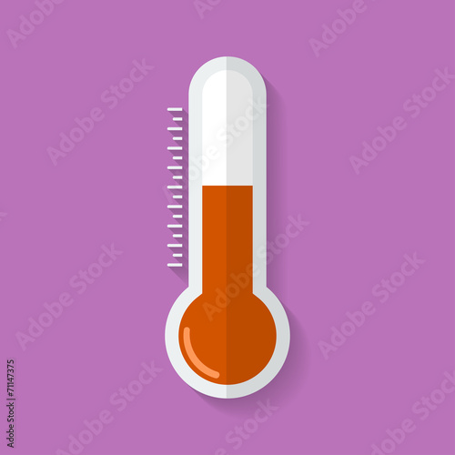 Thermometer icon. Flat style