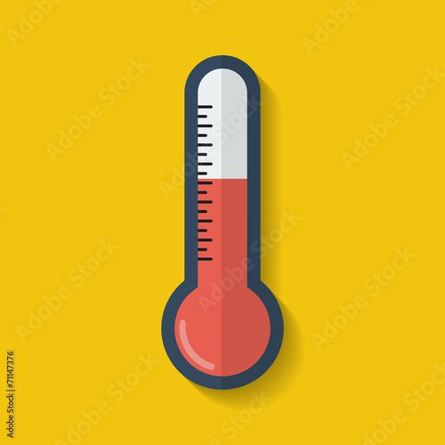 Thermometer icon. Flat style