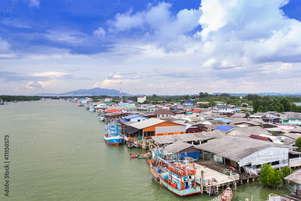 Fishing Village at Rayong Thailand