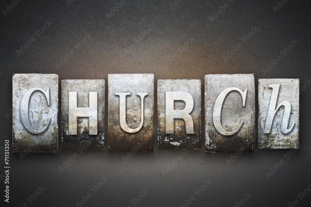 Naklejka premium Church Letterpress