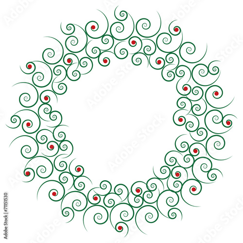 Curly Wreath with berries
