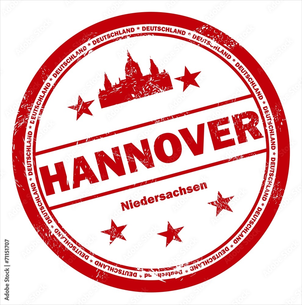 Hannover Niedersachsen Stempel rot Stamp