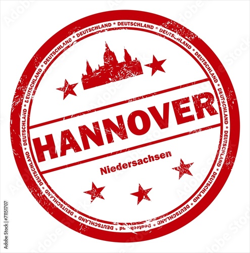 Hannover Niedersachsen Stempel rot Stamp