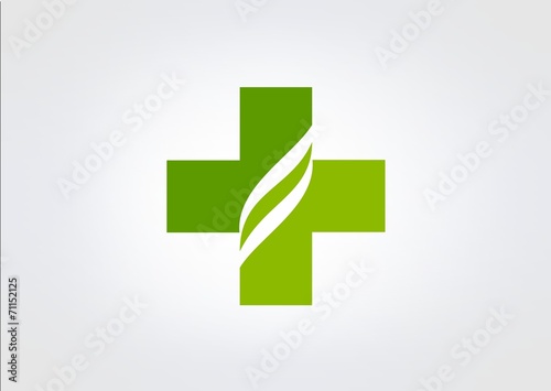 edicine icon logo symbol klinik Green herbal