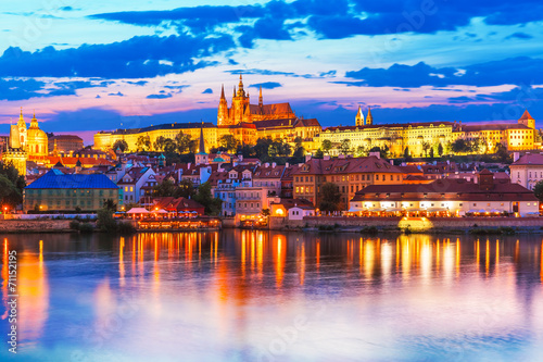 Evening scenery of Prague, Czech Republic © Scanrail