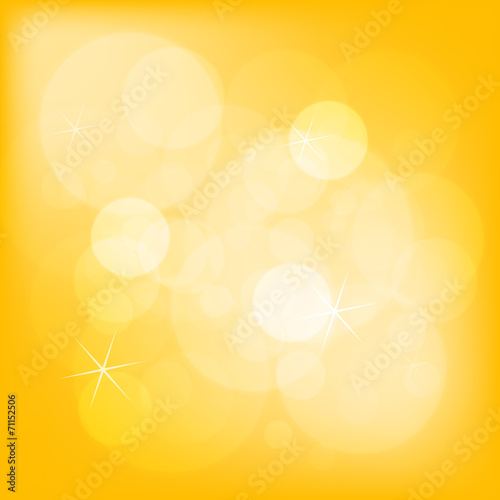 Abstract yellow bokeh christmas background