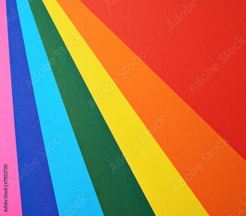 Stack of colorful sheets of paper