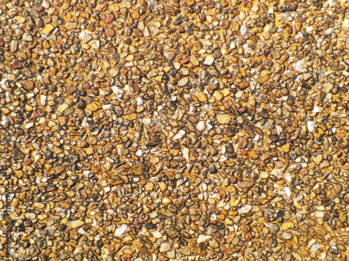 Close up rough gravel floor texture
