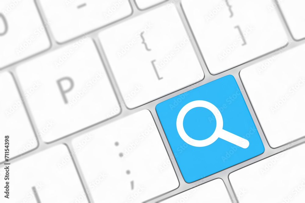 Search button on the keyboard close-up Search button on the keyboard close-up