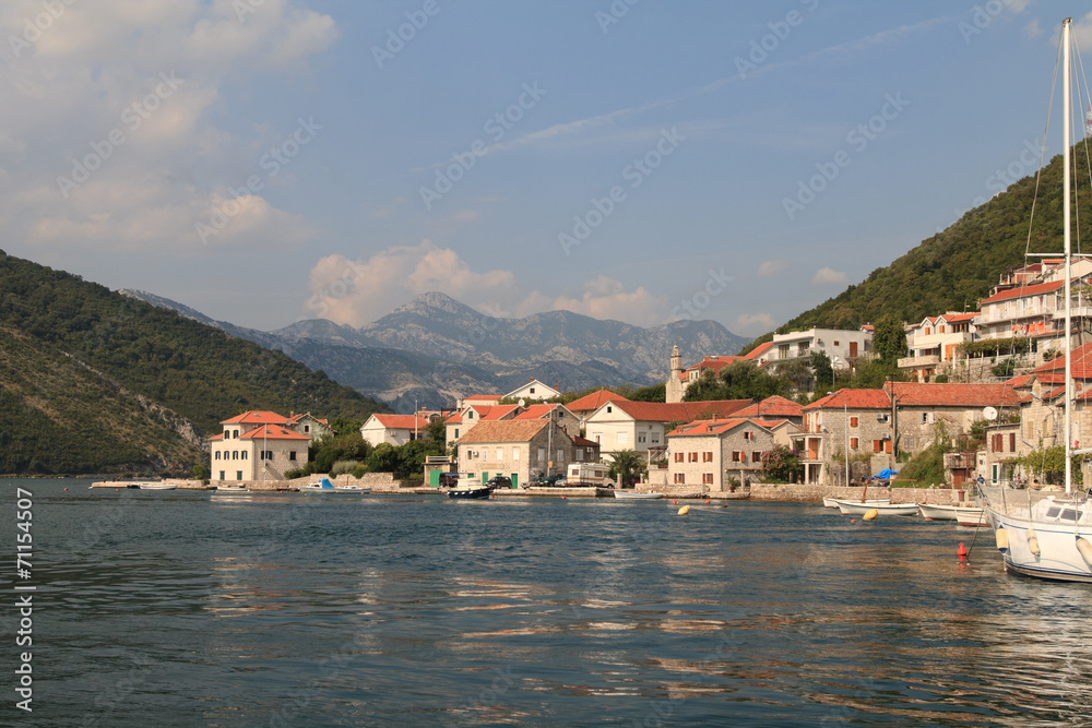 The ancient town of Perast in Montenegro