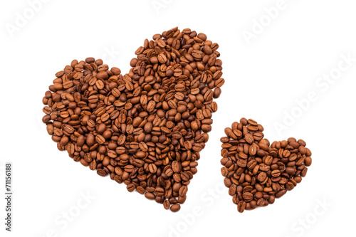 Kaffeebohnen Herzen