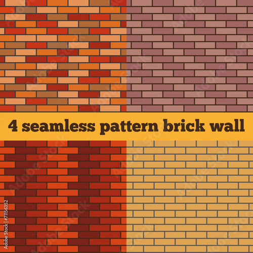 Brick wall set of seamless textures