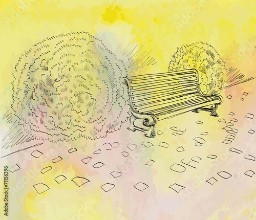 Sketch the bench