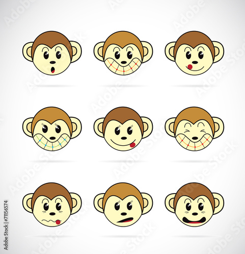 Vector image of an monkey face
