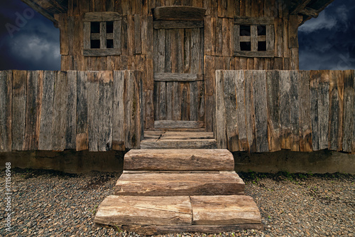 Foto Old wooden hut