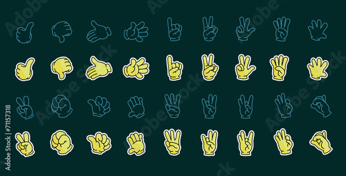 Set of vector hand drawing