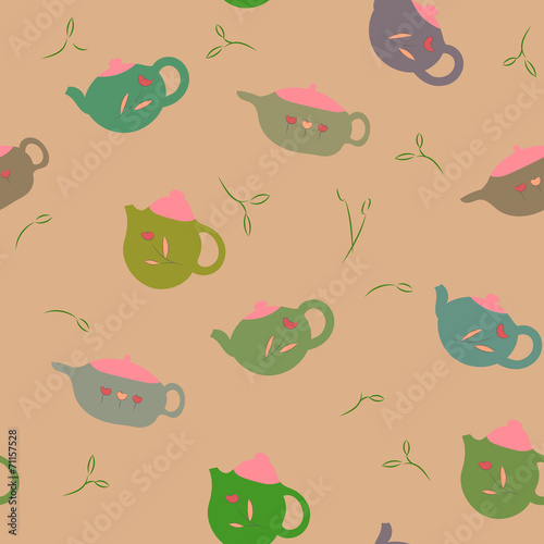 seamless teapot pattern