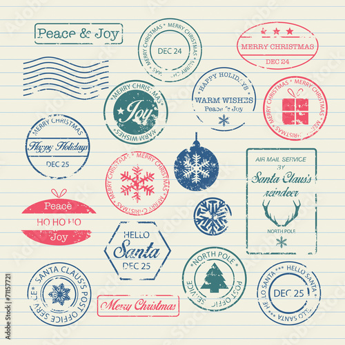 Christmas stamps set