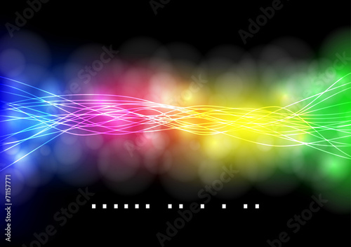 abstract neon rainbow