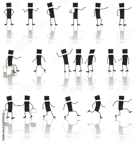 Set: Business people in different situations